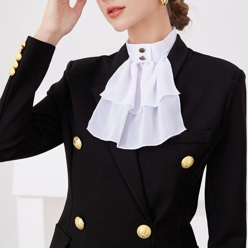 Comfortable Jabot Collar Double Layer Collar For Office Women and Formal Event - Picture 5 of 8