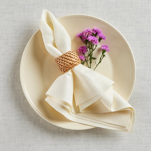 Solino Home Linen Dinner Napkins Square Set of 4 for Fall Solid, Fete 20x20 In - Picture 25 of 155