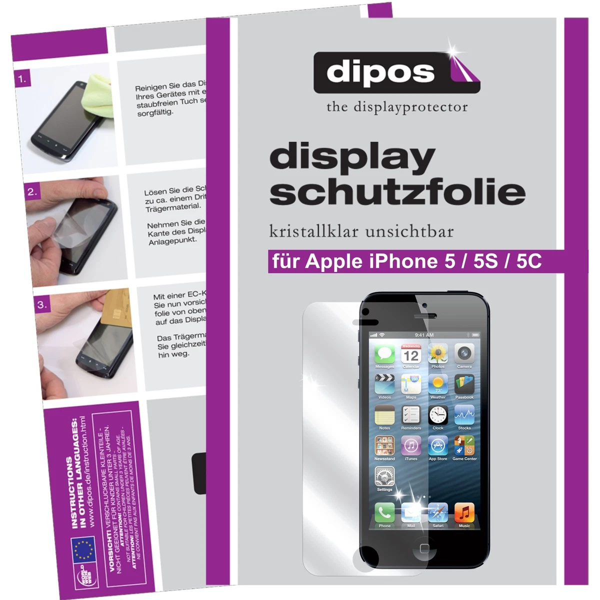 Dipos - 6x Pellicola Protettiva Antiriflesso Compatibile Con Vivo U1 Posteriore Pellicola Di Protezione 4051837405953