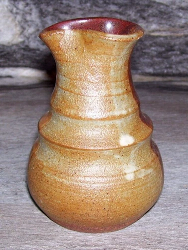 Signed Stoneware Pottery Small Creamer Pitcher. Very Nice!