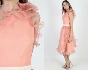 coral midi dress for wedding