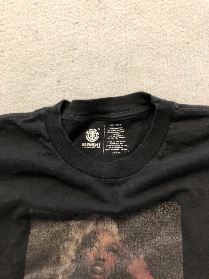 Element Shirt Women's Large Black Graphic Portrait Short Sleeve Tee - Image 2 of 4