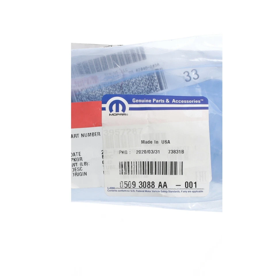 03-09 DODGE RAM 2500 3500 FUEL SYSTEM DRAIN TUBE LINE OEM NEW MOPAR 5093088AA - Image 3 of 3