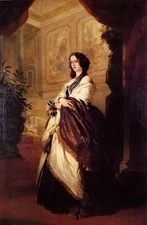 Oil painting franz xavier winterhalter harriet howard, duchess of sutherland art