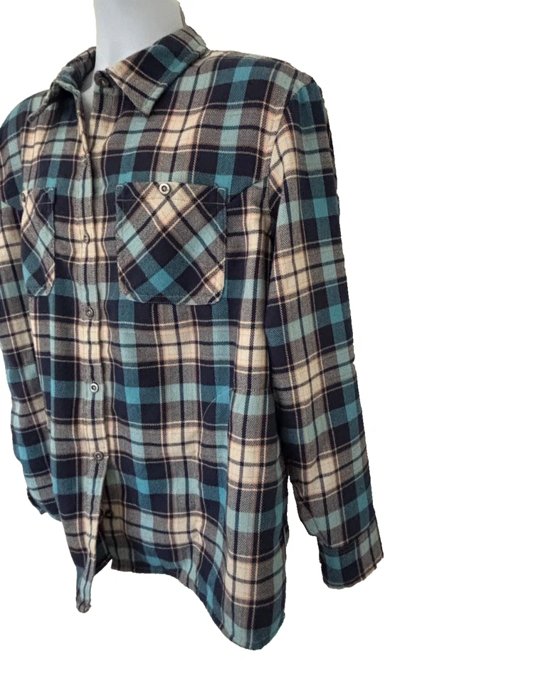 Outdoor Research Plaid Flannel Shirt Men's Large Long Sleeves Button up Pockets - Image 3 of 4