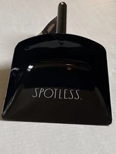 Rae Dunn SPOTLESS Black Metal Dust Pan Decoration NEW
