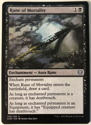 MTG Rune of Mortality Kaldheim 108/285 Regular Uncommon | eBay