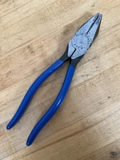 Vintage Blue Grass Belknap Pliers No. 433-8 Lineman's Pliers - Made in the USA