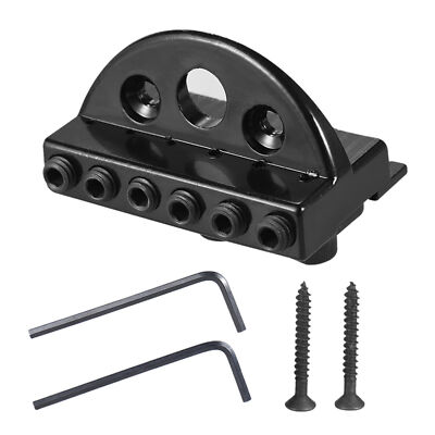 Zinc Alloy 6-String Headless Electric Guitar String Locking Nut Set + Screw W5H4
