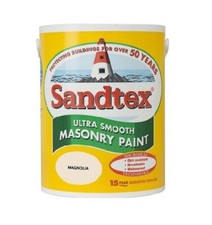 Sandtex Masonry Paint 2.5L Ultra Smooth Quality Waterproof Magnolia