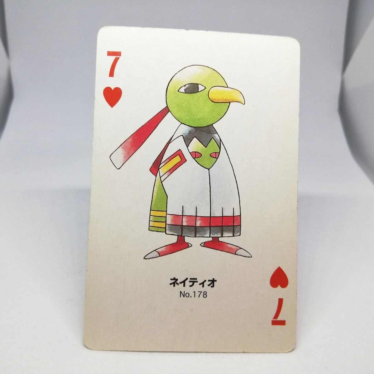 Xatu 7 Heart Pokemon trump playing card Gold 2 Pichu Back Nintendo