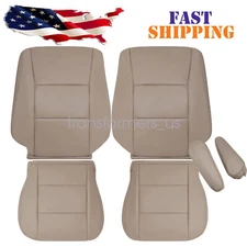 For 1998-2007 Toyota Land Cruiser Driver&Passenger Leather Seat Cover Ivory Tan