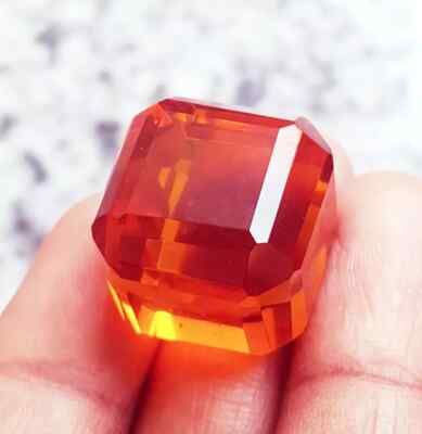 Size100 Ct+ Cube Cut ORANGE Topaz EGL Certified Natural Brazilian Loose Gemstone