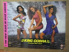 King Cobra premium malt liquor vintage original poster Beer promo ad 14203