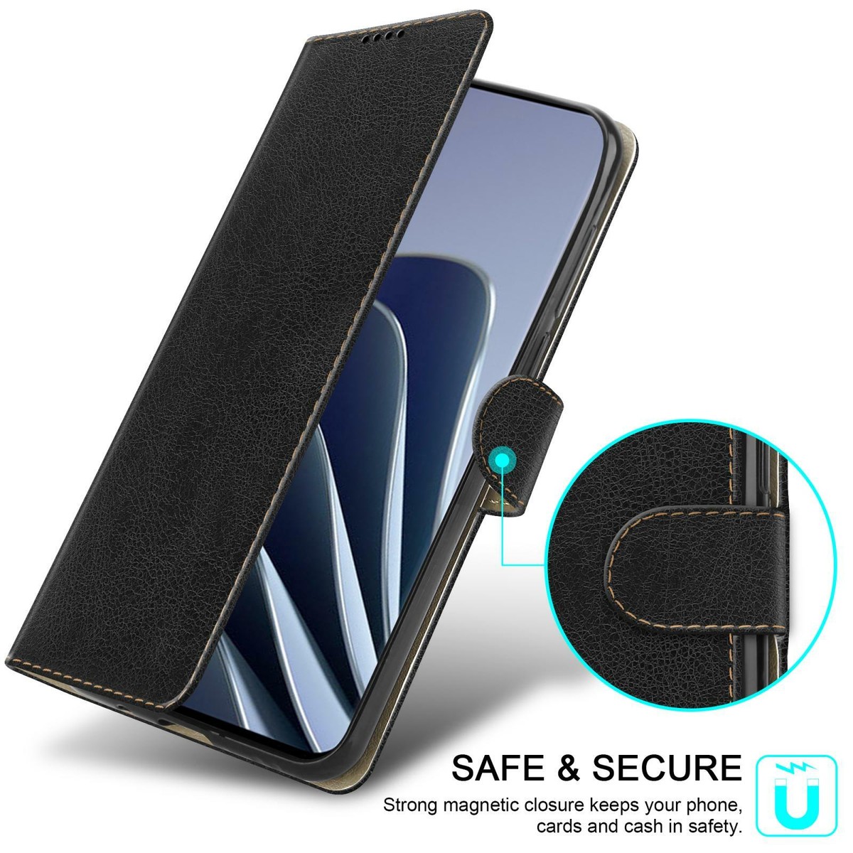 VQWQ Custodia per OnePlus 10 Pro 5G, Flip Cover a Portafoglio in Pelle PU Slot per Schede Libro Gatto Glitter Cavalletto Case Wallet Antiurto Cordino Chiusura Magnetica per Maschio Donna -[MG]-Purple