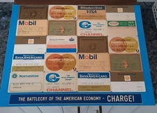 (20) Vintage Credit Cards - AmEx, master charge, Visa, Mobil, Shell, 1970's-80's