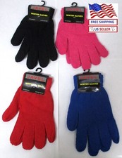 6,12 PAIRS-Wholesale Lot Magic Knit Gloves Winter Warm Plain One Size Fits Most