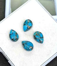 Wholesale Blue Copper Turquoise Cabochon Pear Shape Loose Gemstone Lot Jewellery