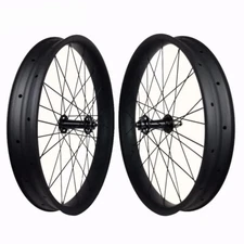 26inch Carbon Snow Fat Bike Wheelset 80*25mm Clincher Tubeless Fatbike Parts