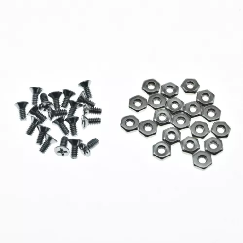 20pcs #6-32 Pickguard Bracket Nuts Bolts Screws Fits USA Gibson Les Paul Nickel