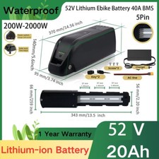 52V Hailong Lithium Ebike Battery for 200W-2000W Electric Bike BMS  5Pin Base