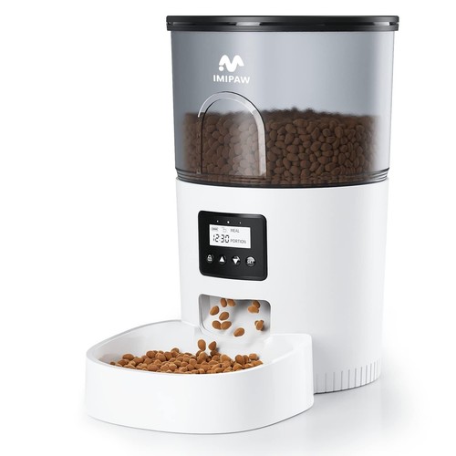Automatic Cat Feeders 3L Timed Cat Dry Food Dispenser Dual Power Supply Progr...