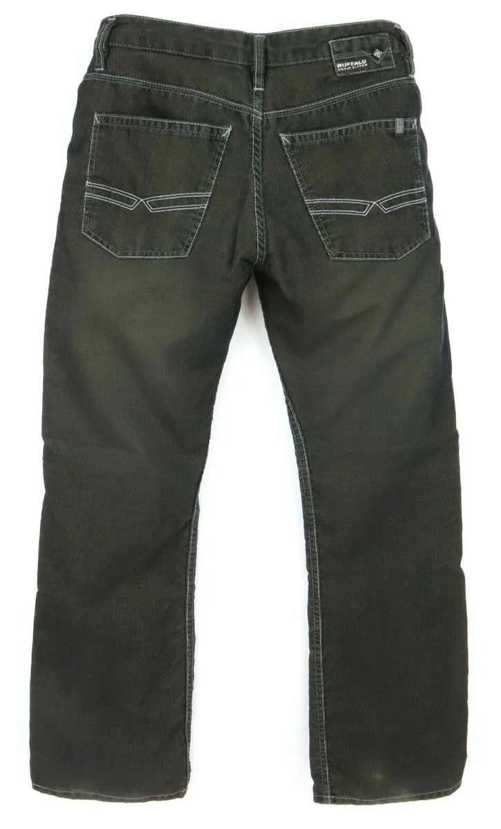 Buffalo by David Bitton Corduroy Pants Mens 32 Black Slightly