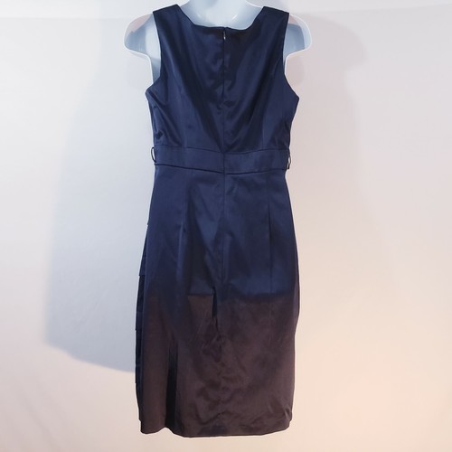 Abito donna Maurices taglia 2 balze colonna fascia smanicato raso blu - Foto 8 di 8