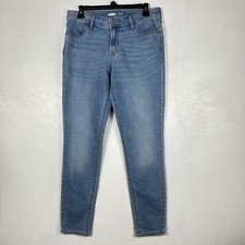 Old Navy Denim Blue Jeans Super Skinny Mid Rise Light Wash Women  s Size 10 Pants