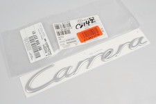 Genuine Porsche Carrera Script Emblem Logo Insignia Matte Chrome 99755923701 Genuine Porsche Carrera Script Emblem Logo Insignia Matte Chrome 99755923701