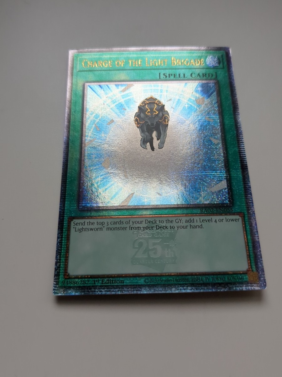 charge of the light brigade yugioh card QCCU-JP138 (UR) Send the top 3 cards of your Deck to the Graveyard YuGiOh Trading Card Game 25th