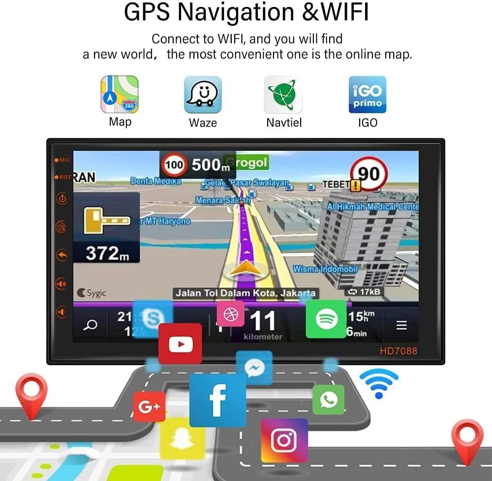 132G Android 13 Autoradio Doppel 2DIN 7 Zoll Bluetooth GPS NAVI WiFi FM RDS USB