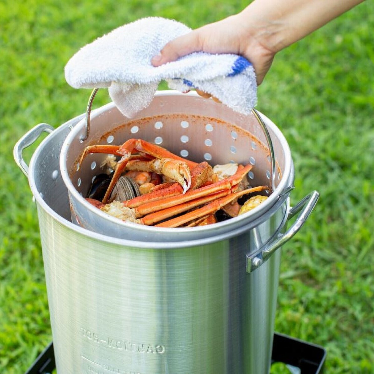 調理器具 DUB 30 Qt. Turkey Fryer Kit Deep Alluminum Steamer Pot Turkey Deep
