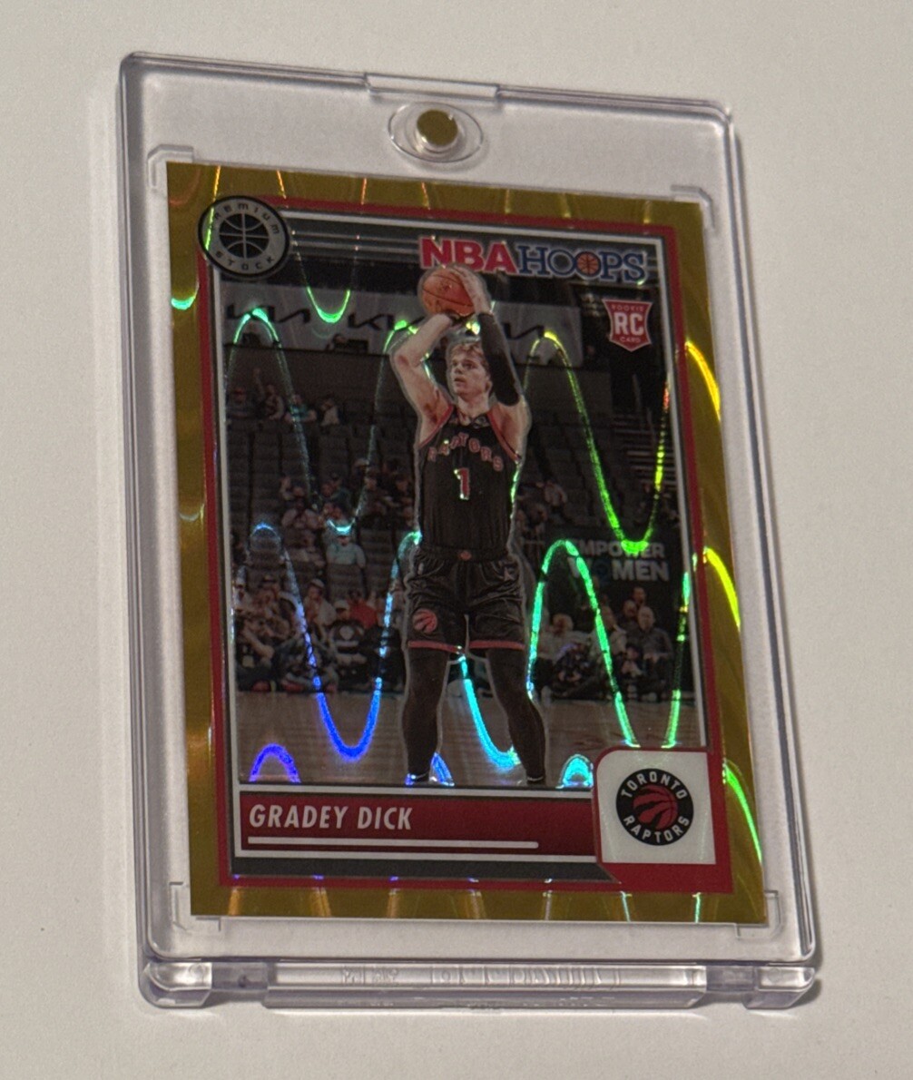 2023-24 NBA Hoops Premium Stock Gradey Dick 251 Seismic Gold Prizm #/10