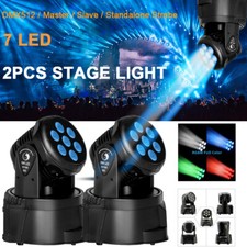 2Pcs 7LED 105W Moving Head Stage Light RGBW DMX Beam Disco DJ Party Club Light