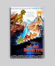 THE LAND BEFORE TIME (1988) - 2"x3" MOVIE POSTER MAGNET (80's vhs dinosaurs kids