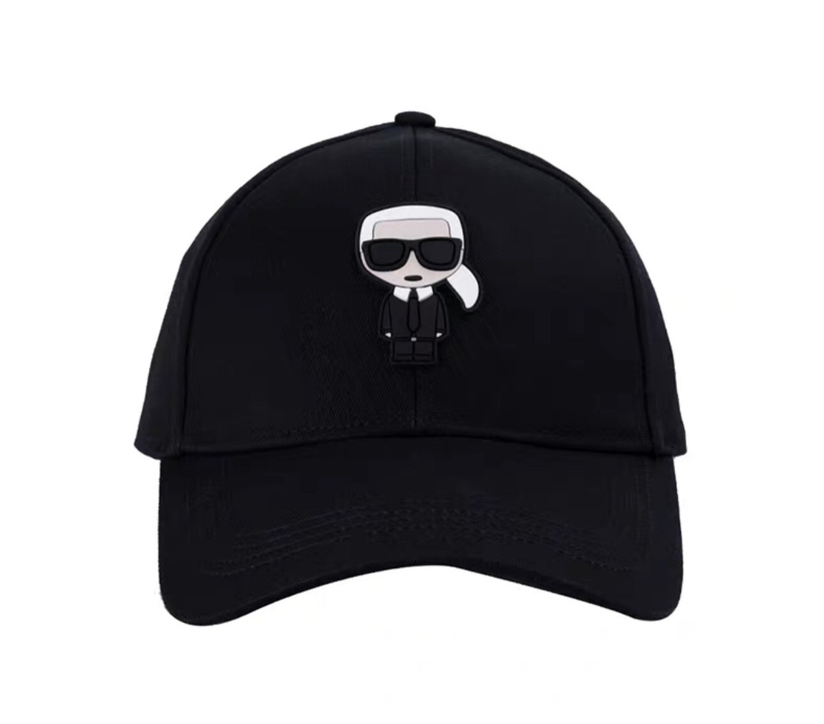 Karl Lagerfeld black faux leather floral baseball cap hat K/Essential cap | Black | Men | KARL LAGERFELD main image 3