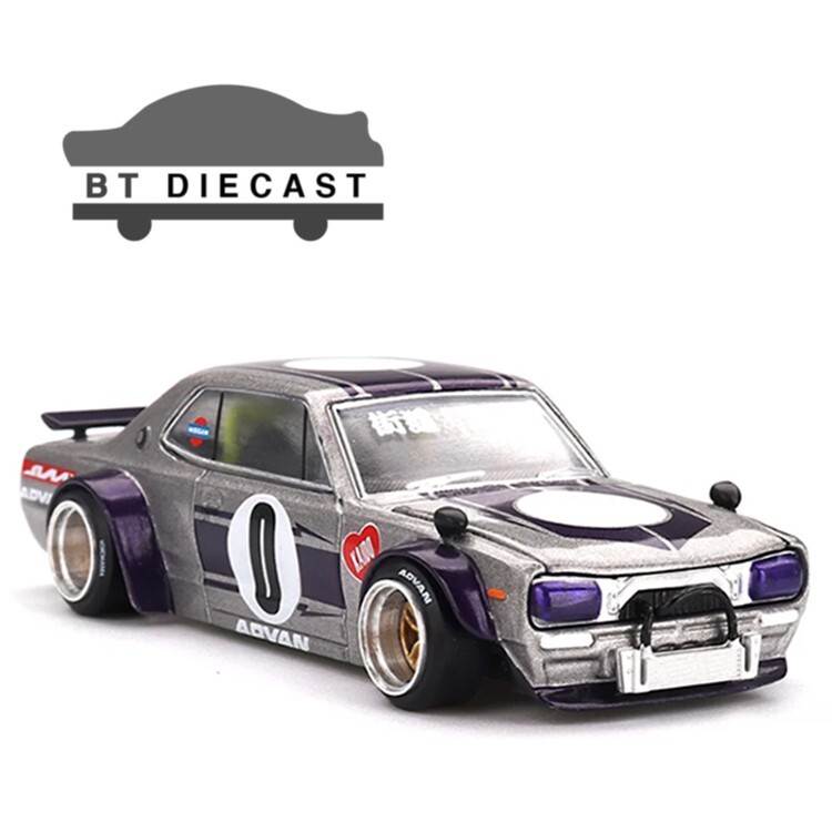 ミニカー SKYLINE 2000GT-R レースカー 1973 Nissan Skyline 2000GT-R (KPGC110) #73 Green Metallic