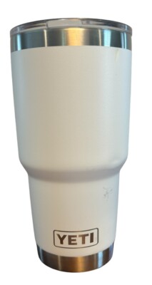 YETI Rambler 30 oz Ounce Insulated Tumbler White With Sip Top Lid
