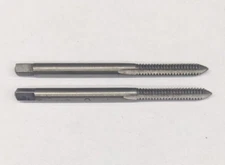 2 Kromhard 6 - 32 NC Hand Bottoming Taps CS Carbon Steel UK NOS #6-32 Bottom Tap