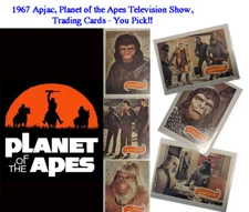 1967 VINTAGE Apjac, Planet of the Apes Television Show, Trading Cards - You Pick