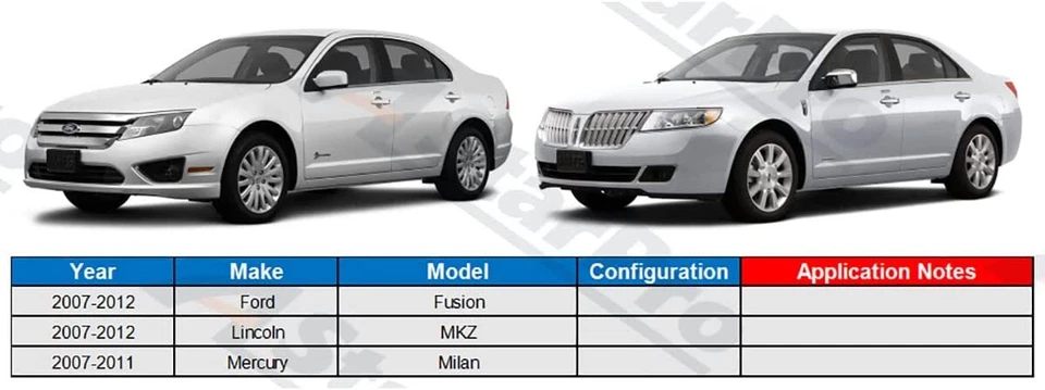 Junta de rótula de brazo de control inferior delantero de 4 piezas para Ford Fusion Lincoln MKZ Mercury Milan Foto 2 de 4