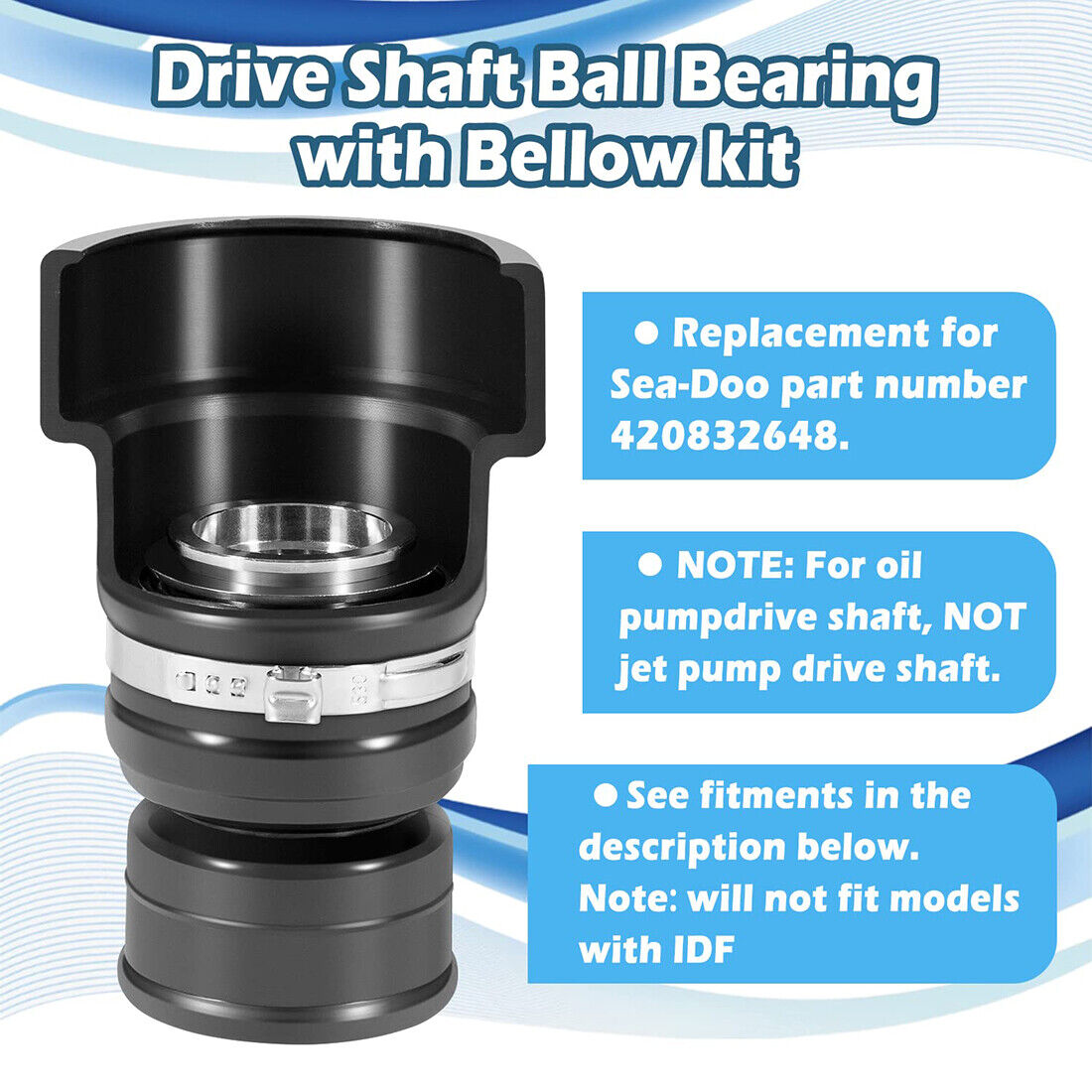 for 420832648 SeaDoo Drive Shaft Bellow Boot & Bearing Kit 4 for 420832648 SeaDoo Drive Shaft Bellow Boot & Bearing Kit 4