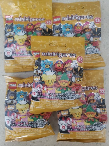 LEGO MINIFIGUREN: Serie 23 (71034) 5 ungeöffnet 1 geöffnet.