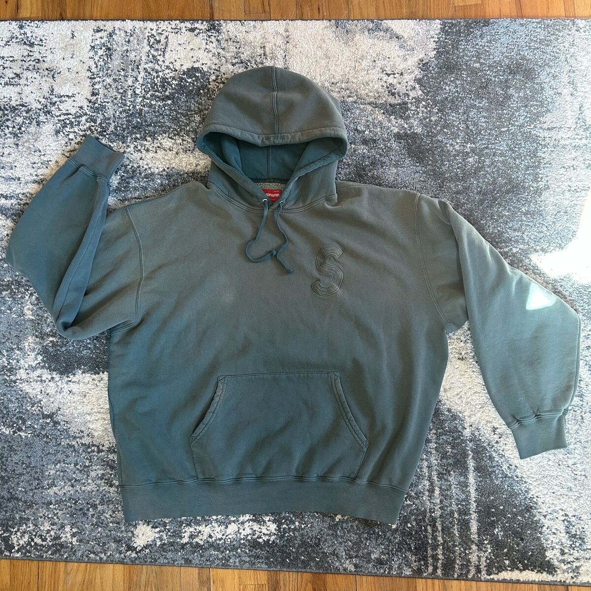 2023 SUPREME OVERDYED S LOGO HOODED SWEATSHIRT MiDWEiGHT 2023 SUPREME OVERDYED S LOGO HOODED SWEATSHIRT MiDWEiGHT