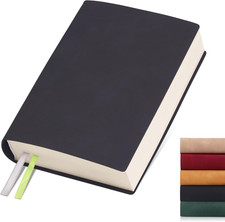 Thick Blank Journal Notebook 400 Pages 3.9 5.5 No Lines Soft Leather Pocket Bl