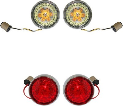 Custom Dynamics ProBEAM Bullet Bezel Turn Signal Inserts Chrome #PB-BCM-BB-C