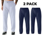 Pack of 2 Tracksuit Bottoms for Mens Fleece Jogging Sweatpant Gym Workout Jogger