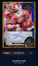 23 Topps Bunt DIGITAL Gold Label Blue Framed Signature ICONIC Jonathan India