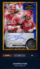 23 Topps Bunt DIGITAL Gold Label Blue Framed Signature ICONIC Jonathan India